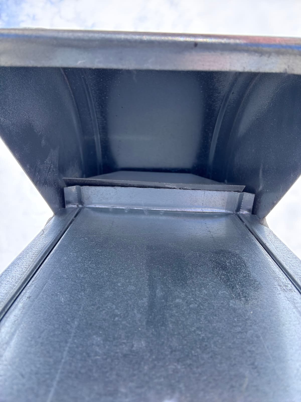 The same roof dryer vent after the screen was removed and the vent cleaned