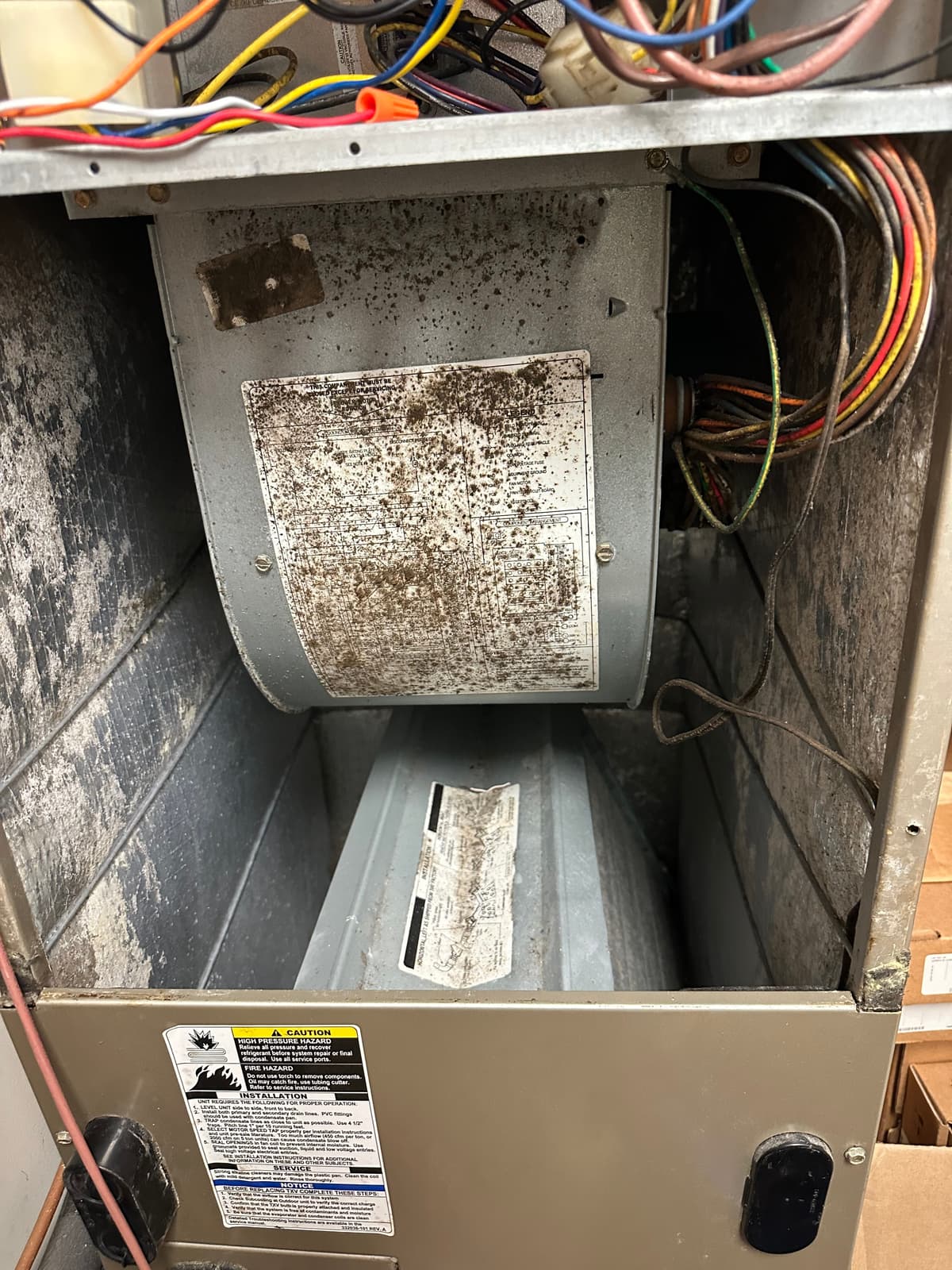 Air handler that should have hvac cleaning