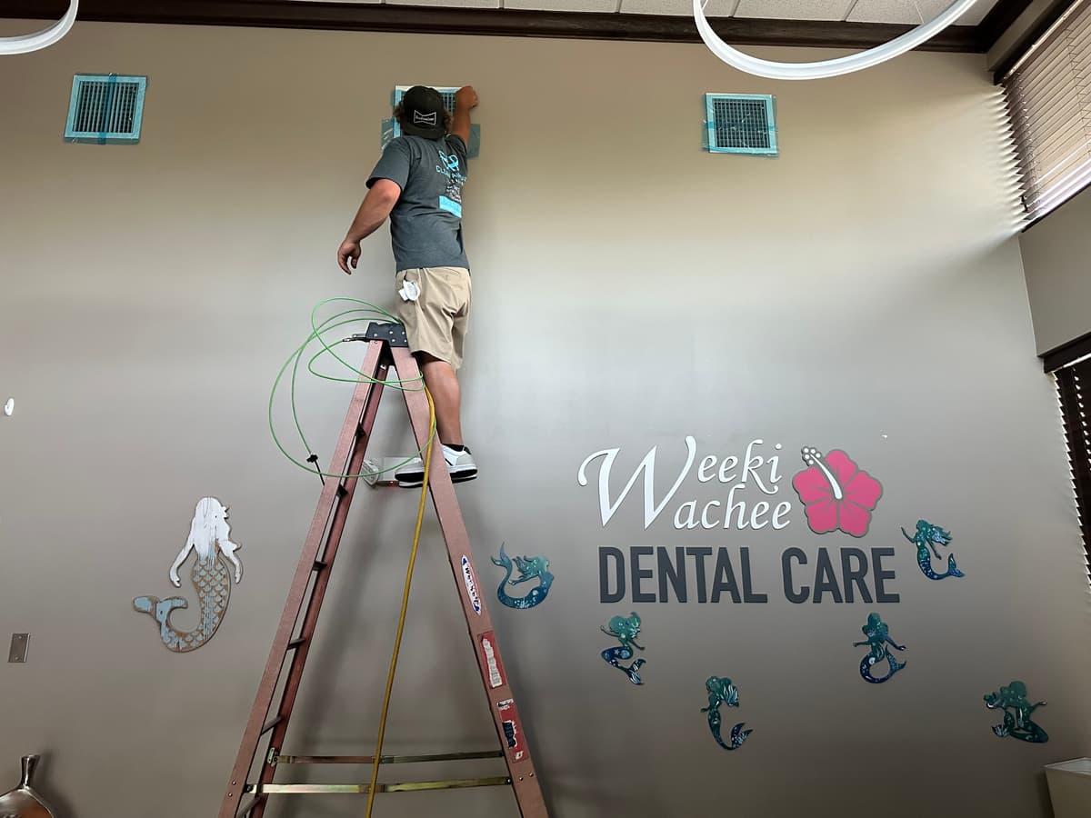 Air duct cleaning at Weeki Wachee dental office