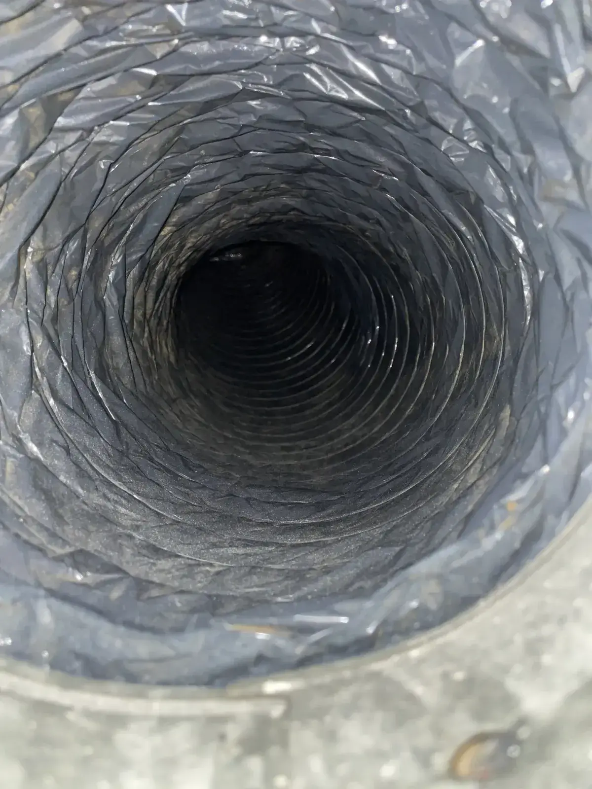A freshly cleaned duct run