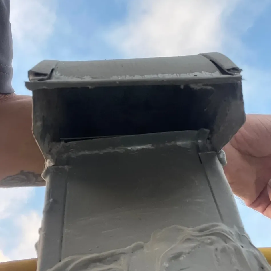 The same roof dryer vent cap clear after cleaning