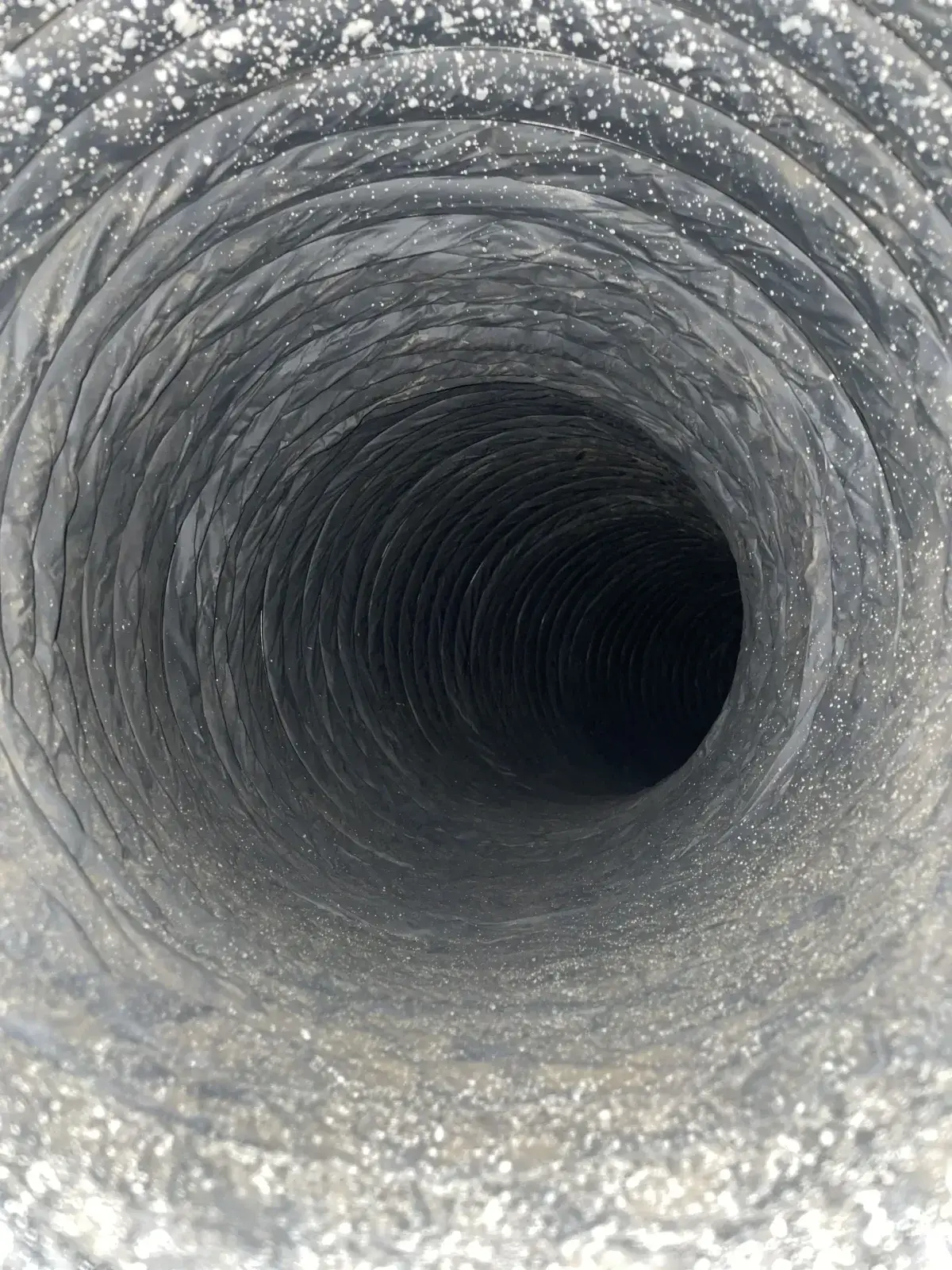 Matted dust inside a residential duct
